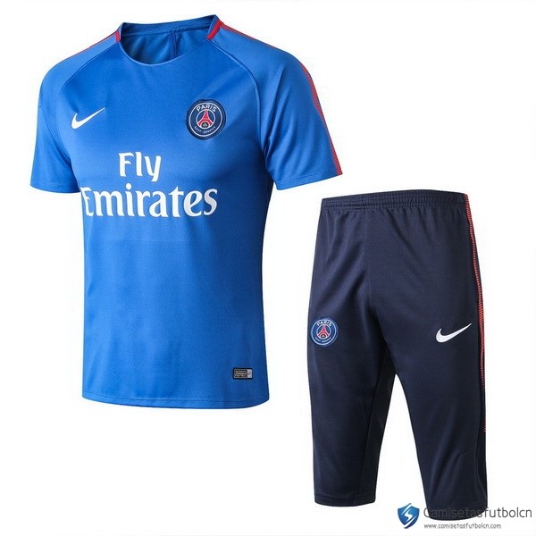 Camiseta Entrenamiento Paris Saint Germain Conjunto Completo 2017-18 Azul Claro